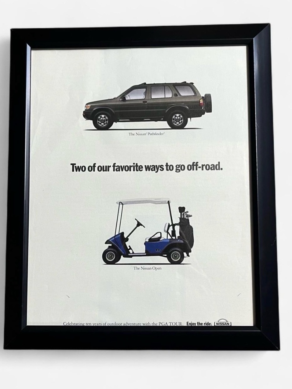 Vintage Nissan x Golf Print Framed Size 8x10